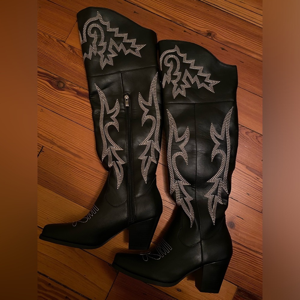 Shein Over the Knee Western boots